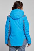 Купить Горнолыжная куртка женская зимняя синего цвета 3310S, фото 6