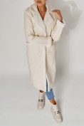 Купить Дубленка женская зимняя длинная из овчины бежевого цвета 3318B, фото 10