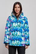 Купить Горнолыжная куртка женская зимняя синего цвета 3320S