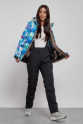 Купить Горнолыжная куртка женская зимняя синего цвета 3320S, фото 11