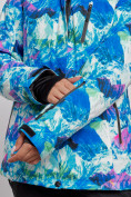 Купить Горнолыжная куртка женская зимняя синего цвета 3320S, фото 5