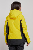 Купить Горнолыжная куртка женская зимняя желтого цвета 3327J, фото 4