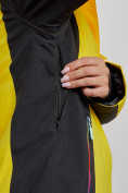Купить Горнолыжная куртка женская зимняя желтого цвета 3327J, фото 6