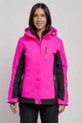 Купить Горнолыжная куртка женская зимняя розового цвета 3327R