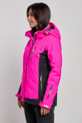 Купить Горнолыжная куртка женская зимняя розового цвета 3327R, фото 2