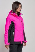 Купить Горнолыжная куртка женская зимняя розового цвета 3327R, фото 3