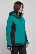 Купить Горнолыжная куртка женская зимняя темно-зеленого цвета 3327TZ, фото 2