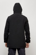 Купить Парка косуха мужская с капюшоном демисезонная черного цвета 3329Ch, фото 12