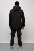 Купить Парка косуха мужская с капюшоном демисезонная черного цвета 3329Ch, фото 4