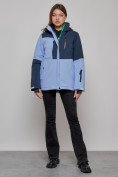 Купить Горнолыжная куртка женская зимняя фиолетового цвета 33307F