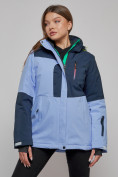 Купить Горнолыжная куртка женская зимняя фиолетового цвета 33307F, фото 10