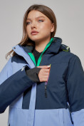 Купить Горнолыжная куртка женская зимняя фиолетового цвета 33307F, фото 13