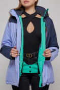 Купить Горнолыжная куртка женская зимняя фиолетового цвета 33307F, фото 15