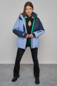 Купить Горнолыжная куртка женская зимняя фиолетового цвета 33307F, фото 16