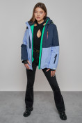 Купить Горнолыжная куртка женская зимняя фиолетового цвета 33307F, фото 17