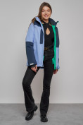 Купить Горнолыжная куртка женская зимняя фиолетового цвета 33307F, фото 18