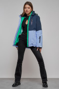Купить Горнолыжная куртка женская зимняя фиолетового цвета 33307F, фото 19