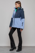 Купить Горнолыжная куртка женская зимняя фиолетового цвета 33307F, фото 2