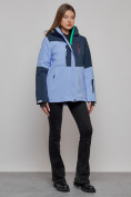 Купить Горнолыжная куртка женская зимняя фиолетового цвета 33307F, фото 3