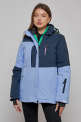 Купить Горнолыжная куртка женская зимняя фиолетового цвета 33307F, фото 8