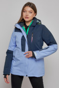 Купить Горнолыжная куртка женская зимняя фиолетового цвета 33307F, фото 9