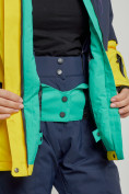 Купить Горнолыжная куртка женская зимняя желтого цвета 33307J, фото 7