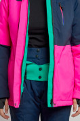 Купить Горнолыжная куртка женская зимняя розового цвета 33307R, фото 8