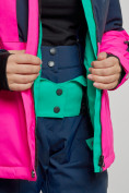 Купить Горнолыжная куртка женская зимняя розового цвета 33307R, фото 9