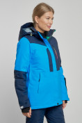 Купить Горнолыжная куртка женская зимняя синего цвета 33307S, фото 4