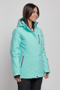 Купить Горнолыжная куртка женская зимняя бирюзового цвета 3331Br, фото 2
