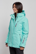 Купить Горнолыжная куртка женская зимняя бирюзового цвета 3331Br, фото 3