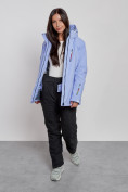 Купить Горнолыжная куртка женская зимняя фиолетового цвета 3331F, фото 8