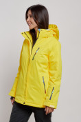 Купить Горнолыжная куртка женская зимняя желтого цвета 3331J, фото 3