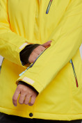 Купить Горнолыжная куртка женская зимняя желтого цвета 3331J, фото 5
