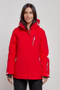 Купить Горнолыжная куртка женская зимняя красного цвета 3331Kr
