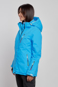 Купить Горнолыжная куртка женская зимняя синего цвета 3331S, фото 2