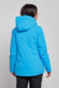 Купить Горнолыжная куртка женская зимняя синего цвета 3331S, фото 4