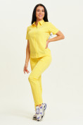 Купить Спортивная футболка поло женская желтого цвета 33412J, фото 9