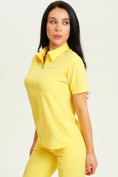 Купить Спортивная футболка поло женская желтого цвета 33412J, фото 3