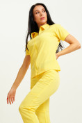 Купить Спортивная футболка поло женская желтого цвета 33412J, фото 7