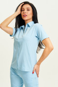 Купить Спортивная футболка поло женская голубого цвета 33412Gl, фото 3
