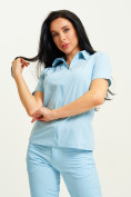 Купить Спортивная футболка поло женская голубого цвета 33412Gl, фото 4