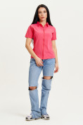 Купить Спортивная футболка поло женская розового цвета 33412R, фото 8