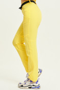 Купить Спортивные брюки Valianly женские желтого цвета 33419J, фото 4