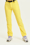 Купить Спортивные брюки Valianly женские желтого цвета 33419J