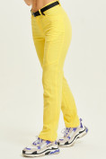 Купить Спортивные брюки Valianly женские желтого цвета 33419J, фото 3