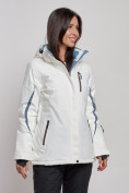 Купить Горнолыжная куртка женская зимняя белого цвета 3350Bl, фото 2