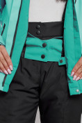 Купить Горнолыжная куртка женская зимняя бирюзового цвета 3350Br, фото 7