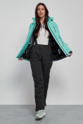 Купить Горнолыжная куртка женская зимняя бирюзового цвета 3350Br, фото 9
