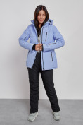 Купить Горнолыжная куртка женская зимняя фиолетового цвета 3350F, фото 8